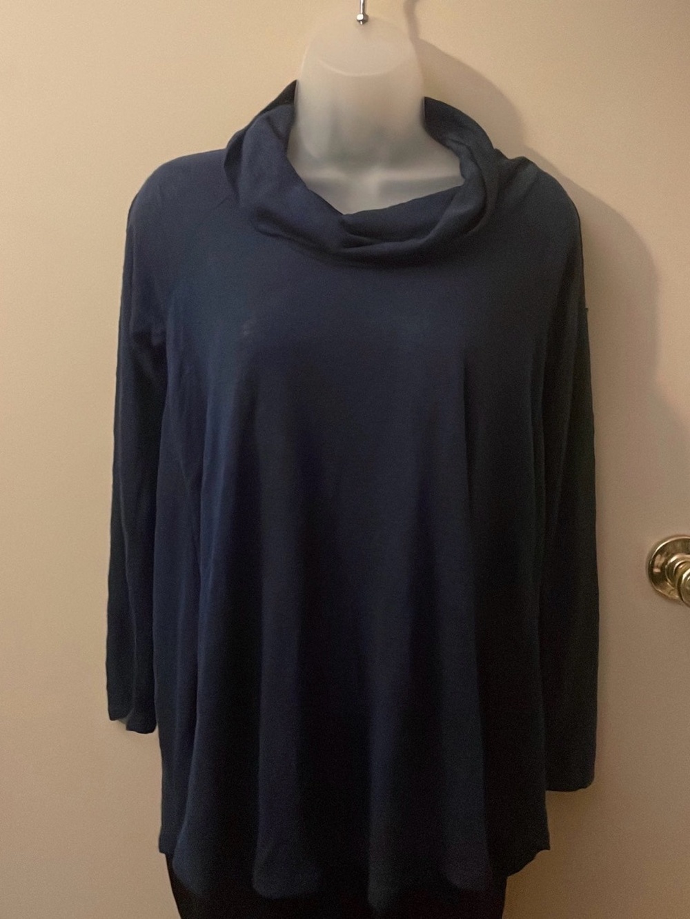 Ginger G Navy Cowl Neck Tunic